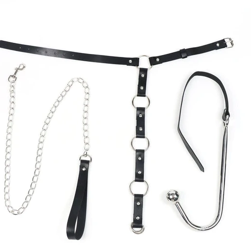 Anal with Collar 5853 EverydayUse Leash and Kinky Hook 0706